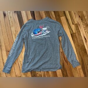 Vineyard Vines Downhill Ski Whale Pocket T-Shirt youth xl 18